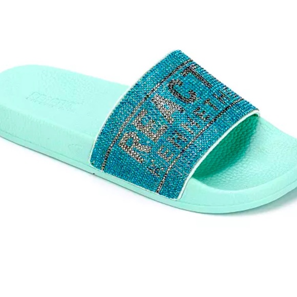 Kenneth Cole Reaction Jewl Slides Flat Sandals - Picture 1 of 5